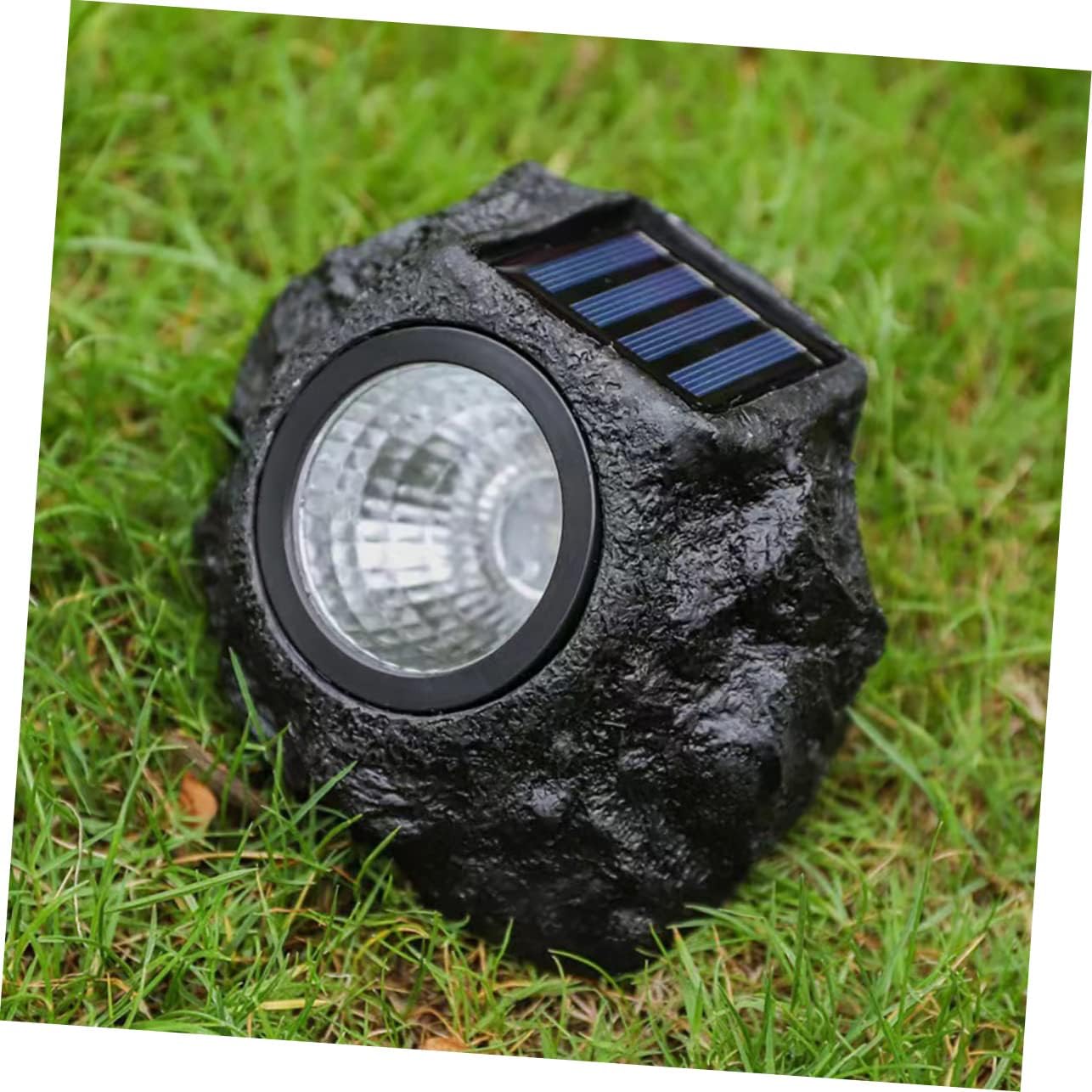 Lumière Solaire Extérieure Effet Roche - Éclairage de Jardin Discret et Économique