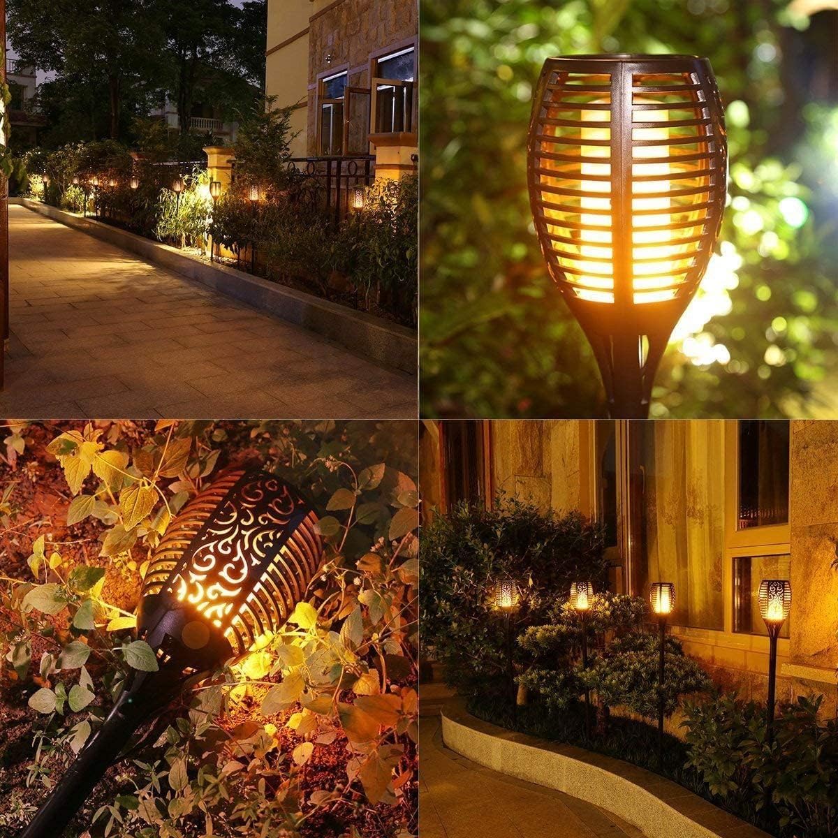 Lampe Solaire Extérieure à Effet Flamme