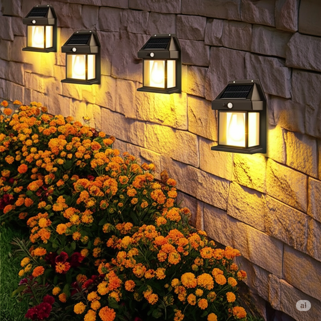 Illuminez Votre Jardin avec Élégance : Pack 2 Lampes Solaires Murales