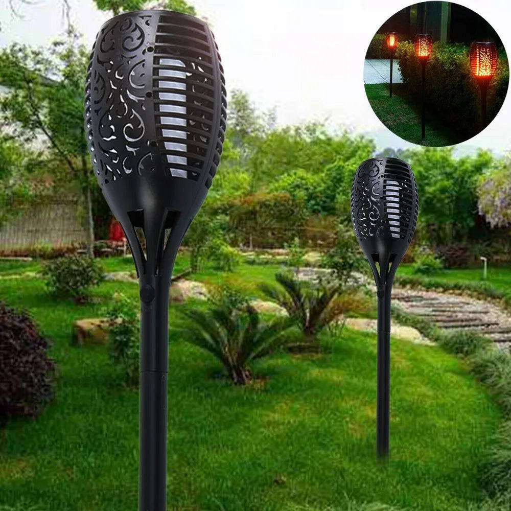 Lampe Solaire Extérieure à Effet Flamme